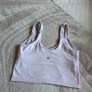 lululemon soft lavender V-neck sports bra tank